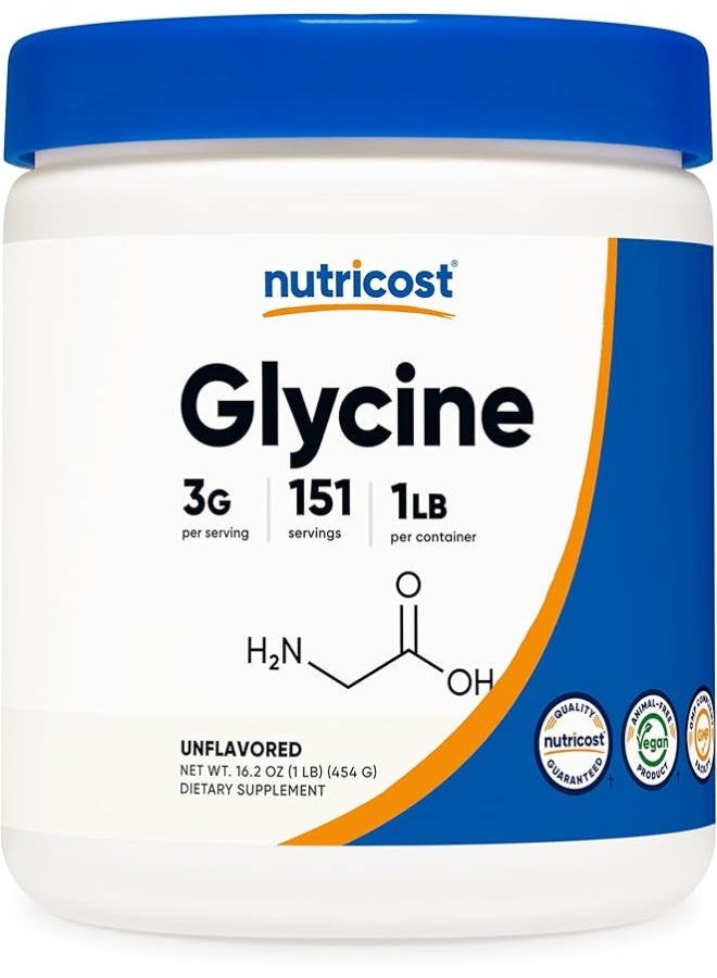 Nutricost, Glycine, Unflavored, 16 oz (454 g) - Image 1
